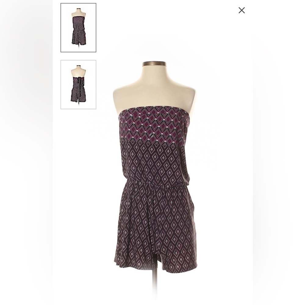 White House/Black Market strapless romper